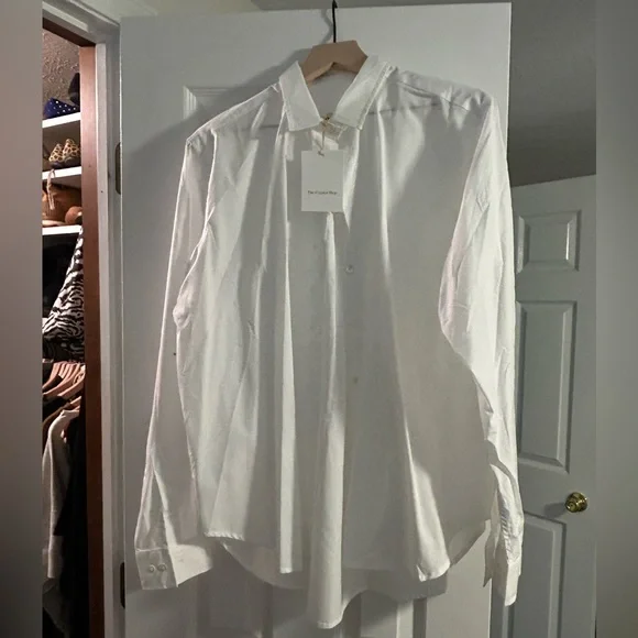 O/S The Frankie Shop Oversized Button Down Shirt White - Picture 2 of 3